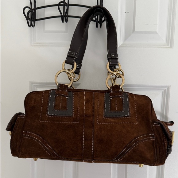 Coach Vintage Soho Brown Suede Handbag - Picture 2 of 13
